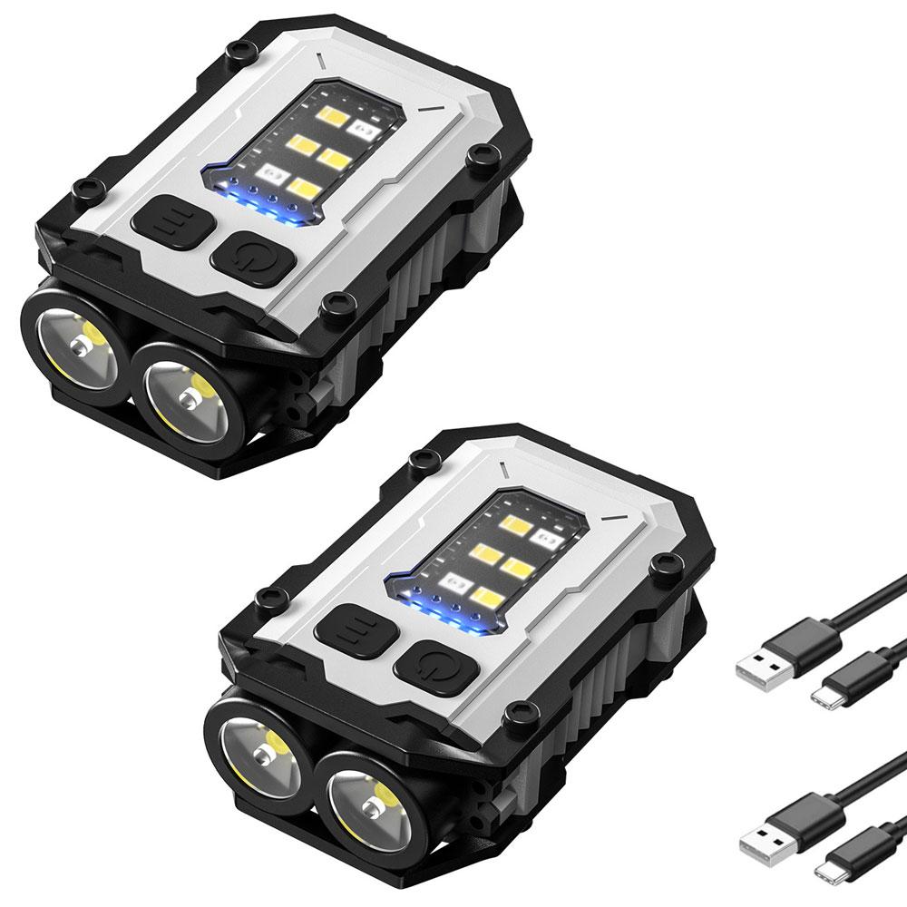 Portable Rechargeable Flashlight High Power EDC Keychain Torch With Magnetic Mini LED COB Waterproof Camping Work Lamp