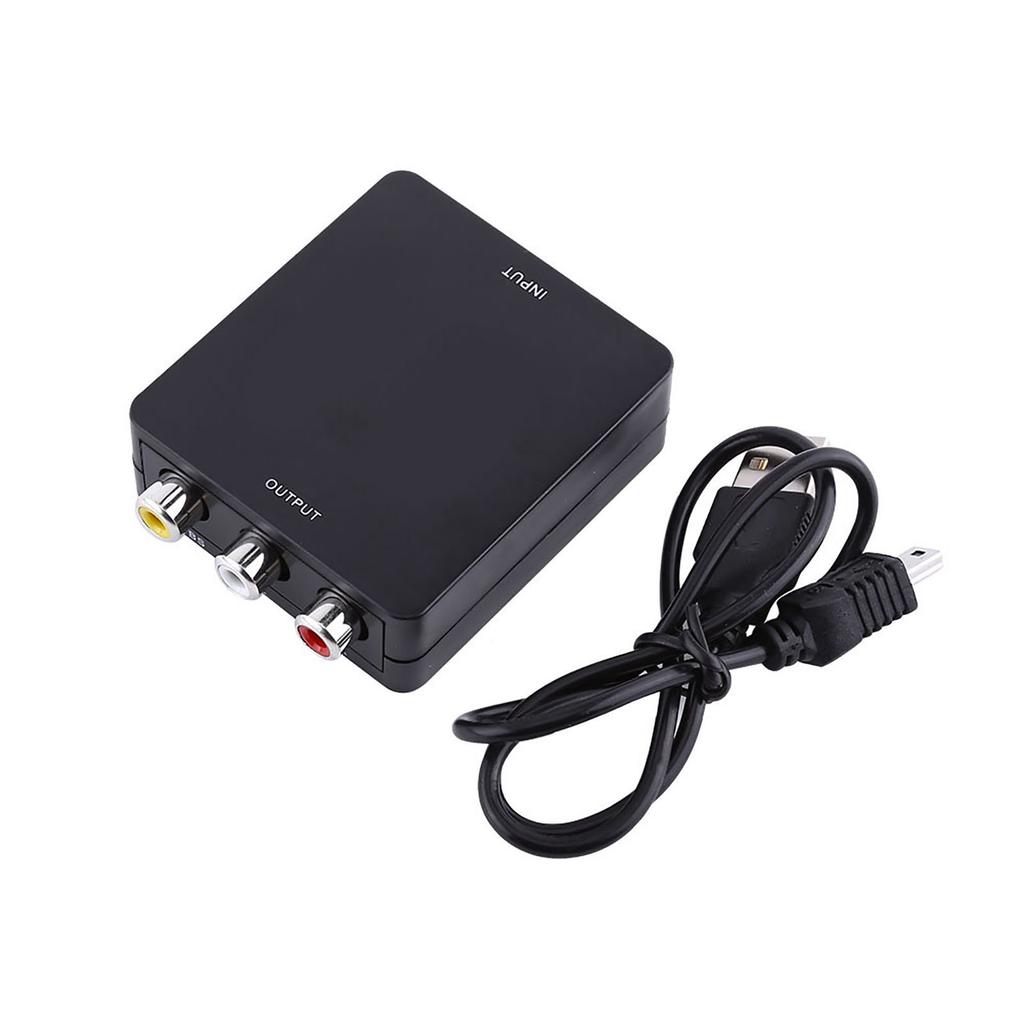 Digital HD Input to   Composite Video   AV CVBS Adapter Converter 720p/1080p Black
