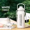 2L Thermal Water Bottle Vacuum Flasks Bottle Thermal Mug Tumbler with Straw Large Insulation Stainless Steel for Travel Outdoor