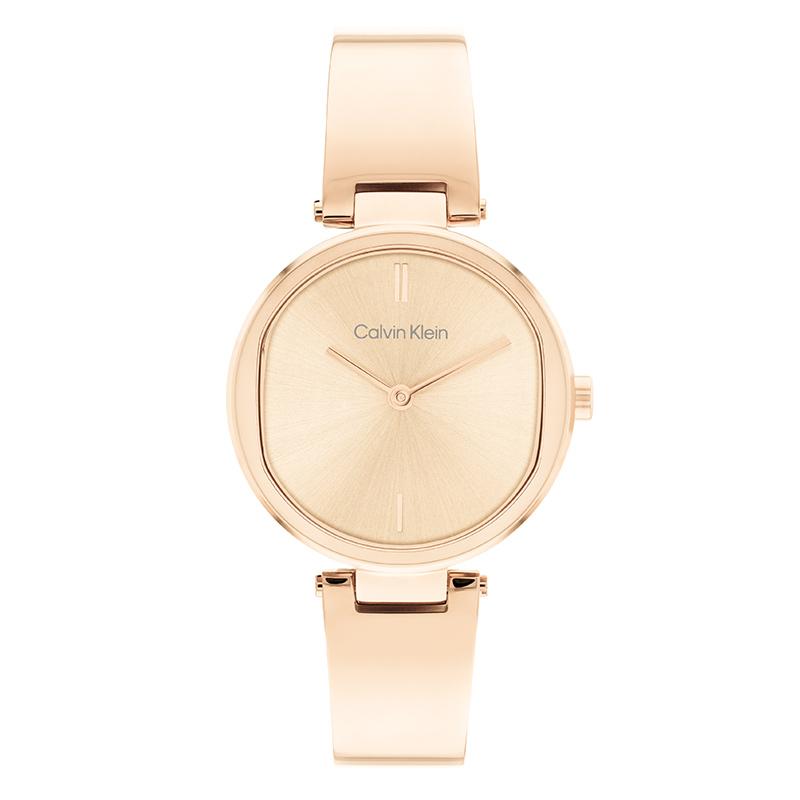 Calvin Klein Quartz Womens Watch 30Mm X 30Mm X 7.1Mm Gold Dial Stainless Steel Case Women watches 25200308