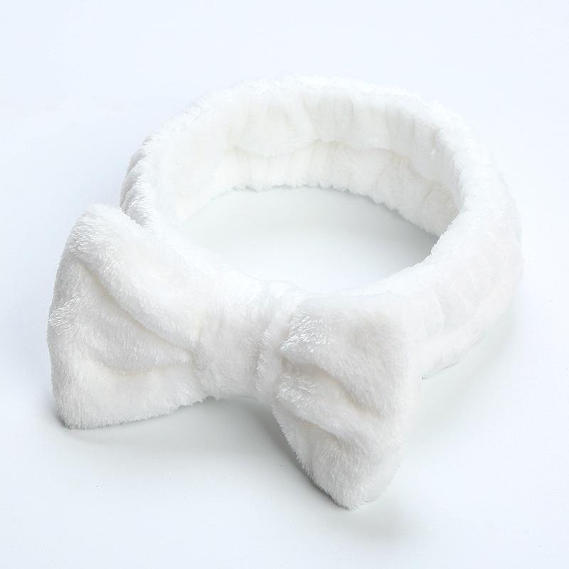 Leopard Print Coral Fleece Bow Headband for Women – Plush, Cute Hair Accessory