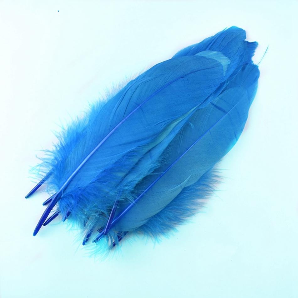 50Pcs Natural Goose Feathers Plume Craft DIY Royal Blue Feather Wedding Party Plumas Jewelry Making Decor Accessories 13-18CM