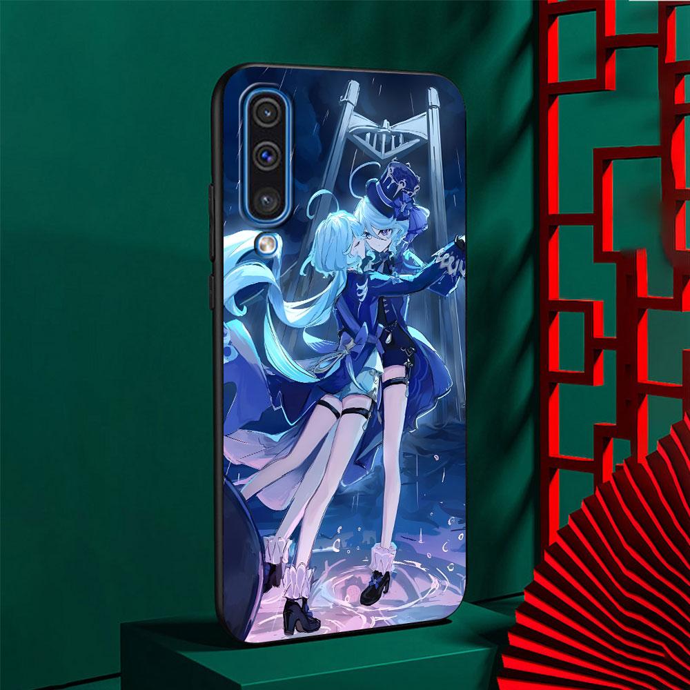 Cute Furina Genshin Impact Case for Samsung Galaxy A10s A50 A50s A02s A03s A20 A30 A20e A70 A70s A20s A30s A10 Black Phone Cover