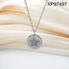 European Style Gold-Plated Titanium Steel Necklace with Rhinestone Sun and Star Design for Women – Elegant Clavicle Chain Jewelry