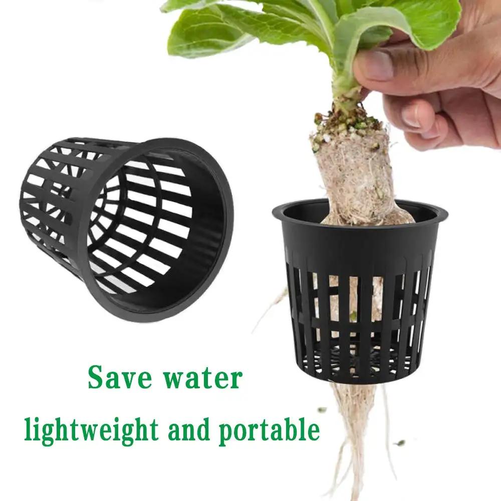 25-100x Hydroponic Pot Net Cups Garden Soilless Cultivation Slotted Mesh Net Cup Plastic Plant Rooter Grown Baskets Nursery Pots