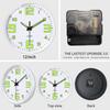Modern Luminous Plastic Glass Wall Clock, 8-16 Inch Modern Round Silent Luminous Wall Clock, Powered by AA Batteries, Suitable F