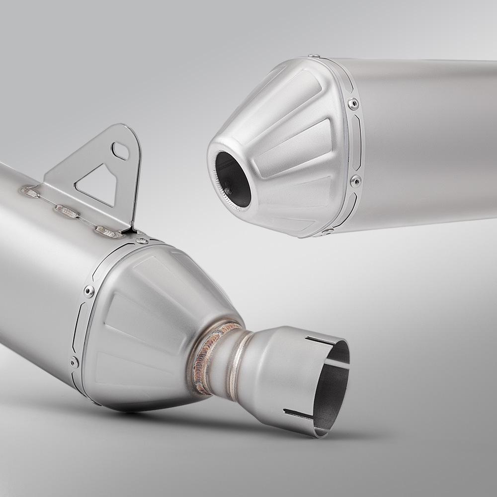 Motorcycle Kayo 800X Exhaust Muffler: Integrated Mid-Pipe Rear-Pipe for Original Front-Pipe Connection