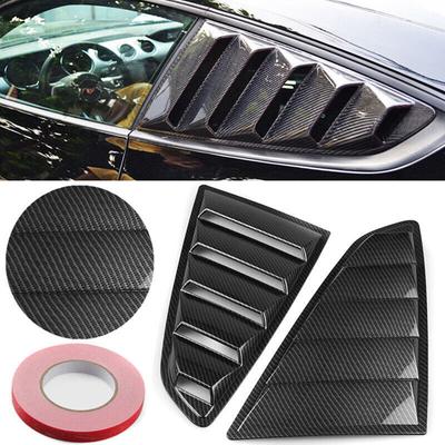 For Ford Mustang 2015 2016 2017 2018   Car Accessories Rear Window Louver Shutter Cover Side Vent Blinds Trim Sticker