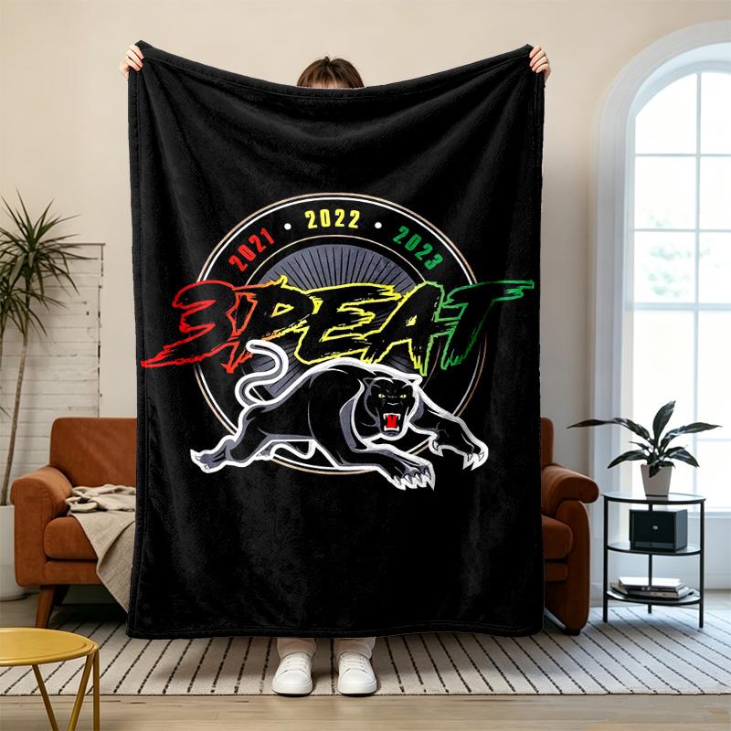 Penrith Panthers Soft and comfortable flannel Suitable for sofas living rooms outdoor camping travel and also makes a great anniversary gif