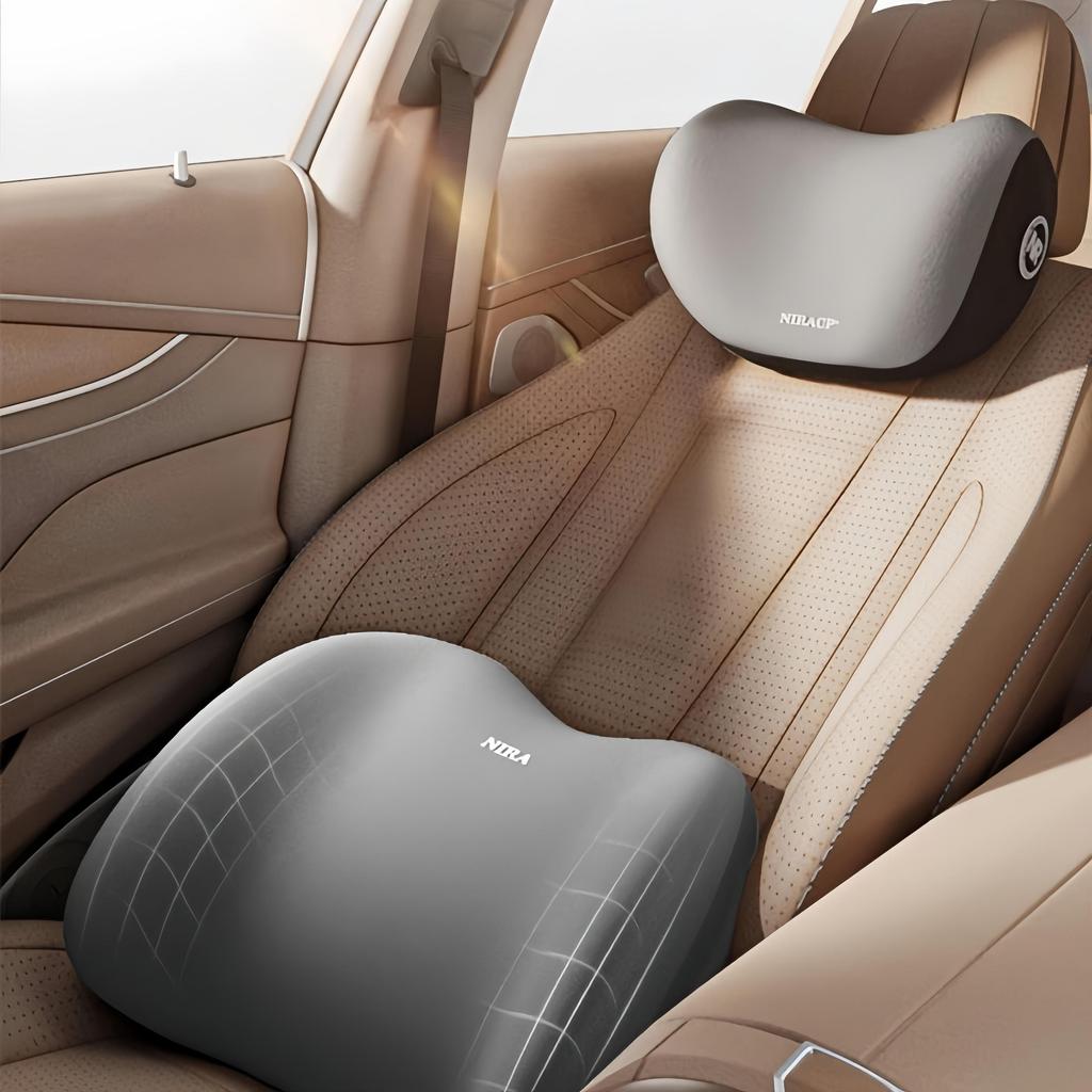 Blå Bil Minneskum Nakkestøtte Og Lendenpute Tretthetslindring Lendenstøttepute Komfortabel Kjøring Nakke Beskyttelse Stol Lendenstøtte
