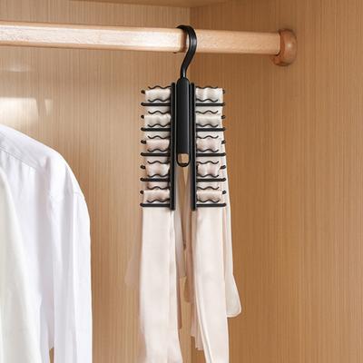 20 Row Tie Rack 360 Degree Rotating Adjustable Tie Belt Storage Hanger Holder Space Saving Scarf Belt Rack Closet Wardrobe Organizer