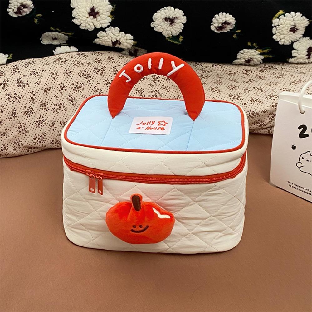 Dopamine Color Cute Cabin Makeup Bag Kawaii Toiletry Bag Portable Handheld Cosmetic Case  Travel