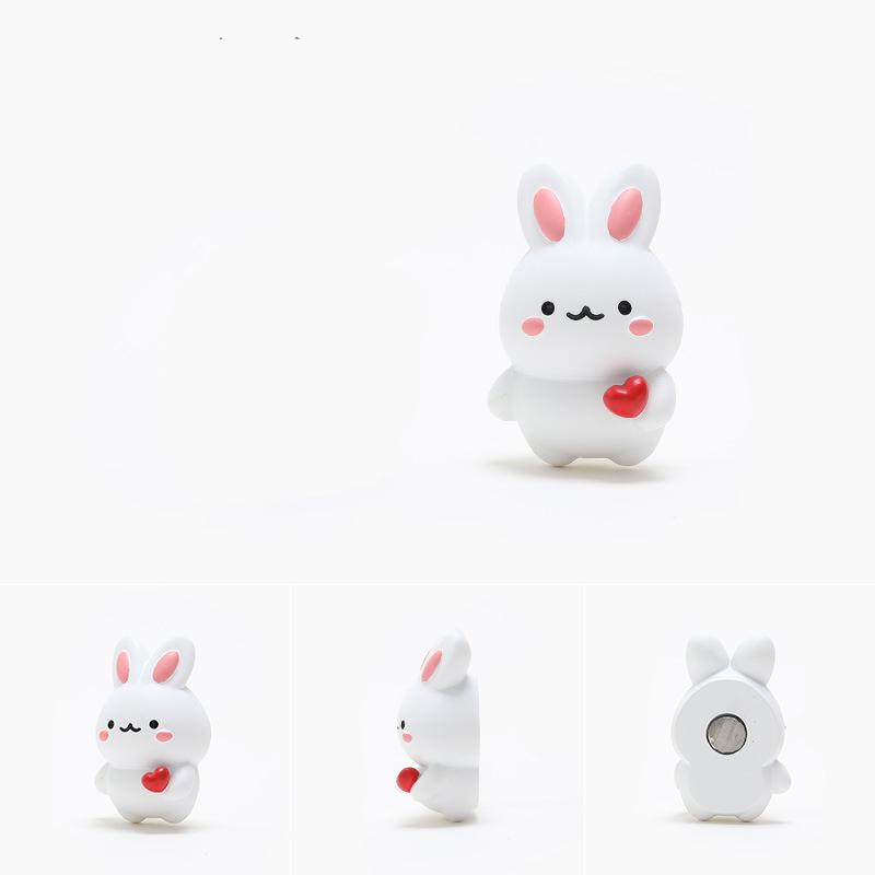 Rabbit Magnetic Refrigerator Magnet Creative Diy Refrigerator Sticker Decoration Resin Sticker Po Wall Gift Toy
