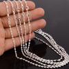 Temu Cross-border Of New Silver Plated Necklaces From Europe America Women's Encrypted Water Wave Chain Pendant With Collarbone