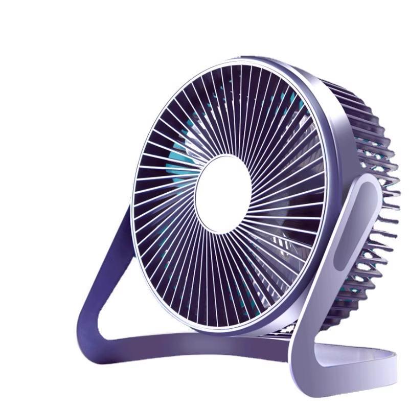 USB Office Table Fan: 5-8 Inch Silent, High-Power, Plug-in Mini Desktop Fan for Summer Circulation