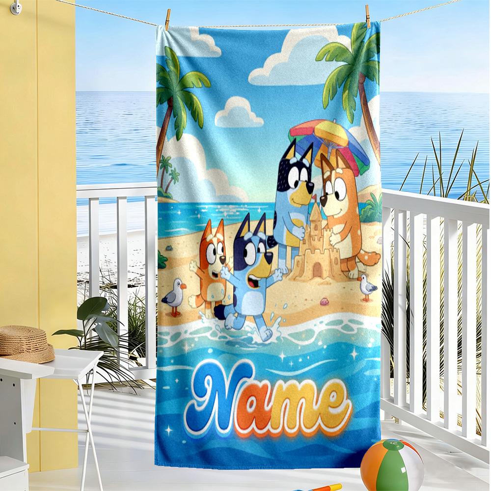 Halloween Trick Treat Customized Name Beach Towel Quick-Dry Soft Microfiber