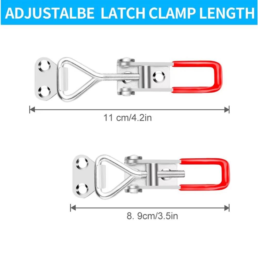 6Pcs Toggle Latch Clamp Adjustable Toggle Clamps Latch Heavy Duty Toggle Latches 330Lbs Holding Capacity Pull Latch Clamp