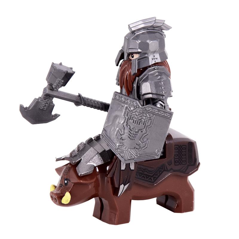 Das Wildschwein Ziegenmontur Tiere Filmmonster Zwergenkrieger Eisener Fuß Däne Anführer der Zwerge Bausteine Spielzeug Für Kinder