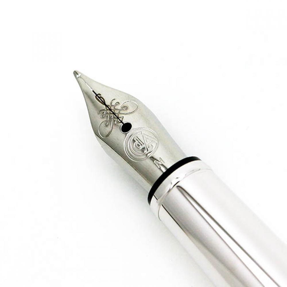 Calandash Ecridor Fountain Pen Chevron Silver