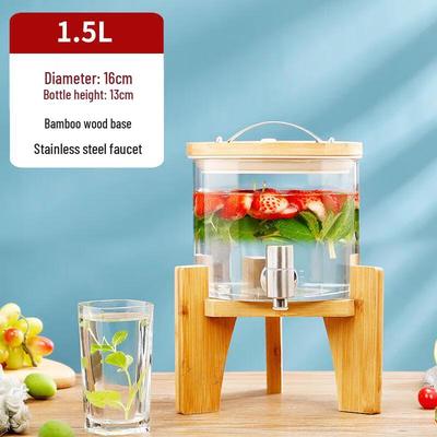 Glass Beverage Dispenser with Tap