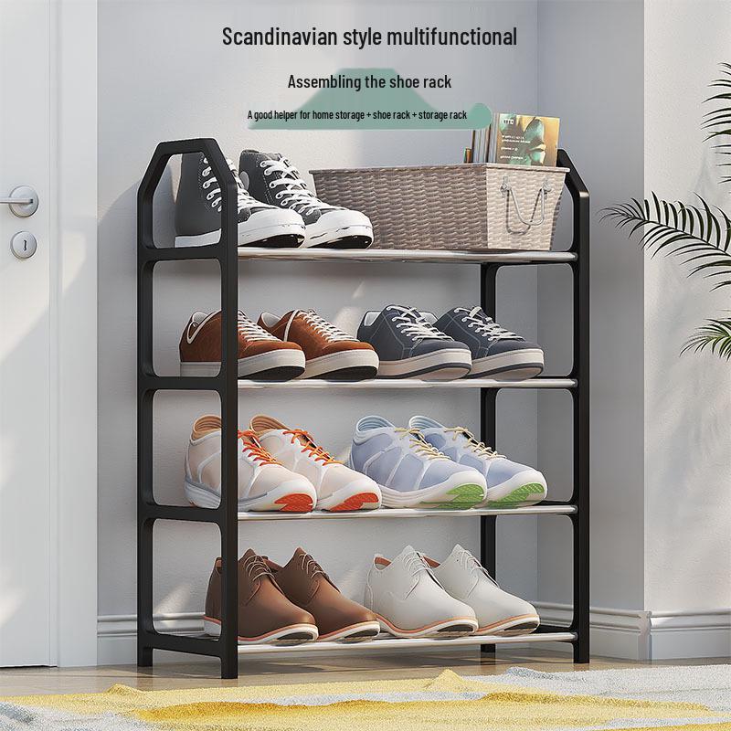 

Four-Tier Trapezoidal Shoe Rack for Home and Dorm Storage Black - 4 Tier - OPP Bag