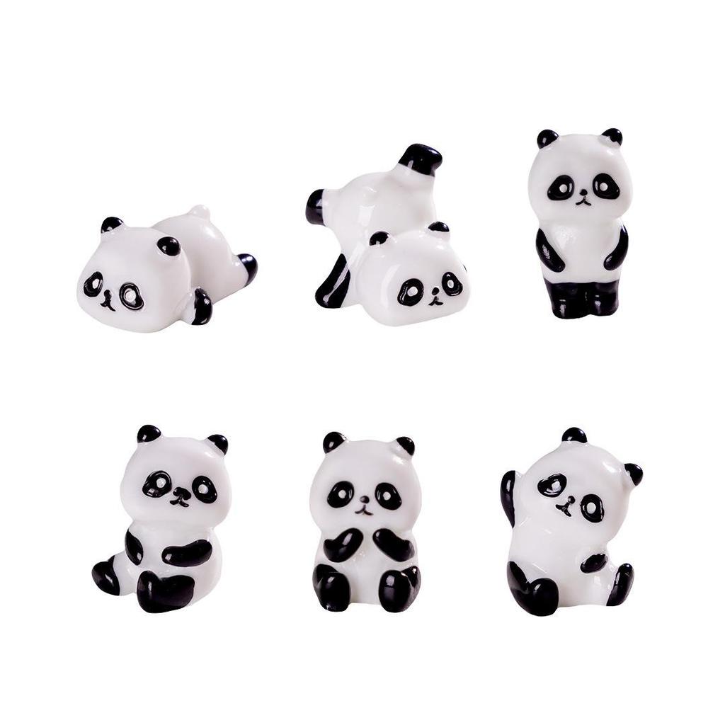 Luminous Panda Miniature Figurine for Micro Landscape Gardening Decor
