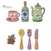 Coffee Wall Decor 7Pcs Themed Wooden Decor, 2D Flat Farmhouse Kitchen Art Retro Sign Plaques, Country Style Ornaments for Dining Room Cafe Home