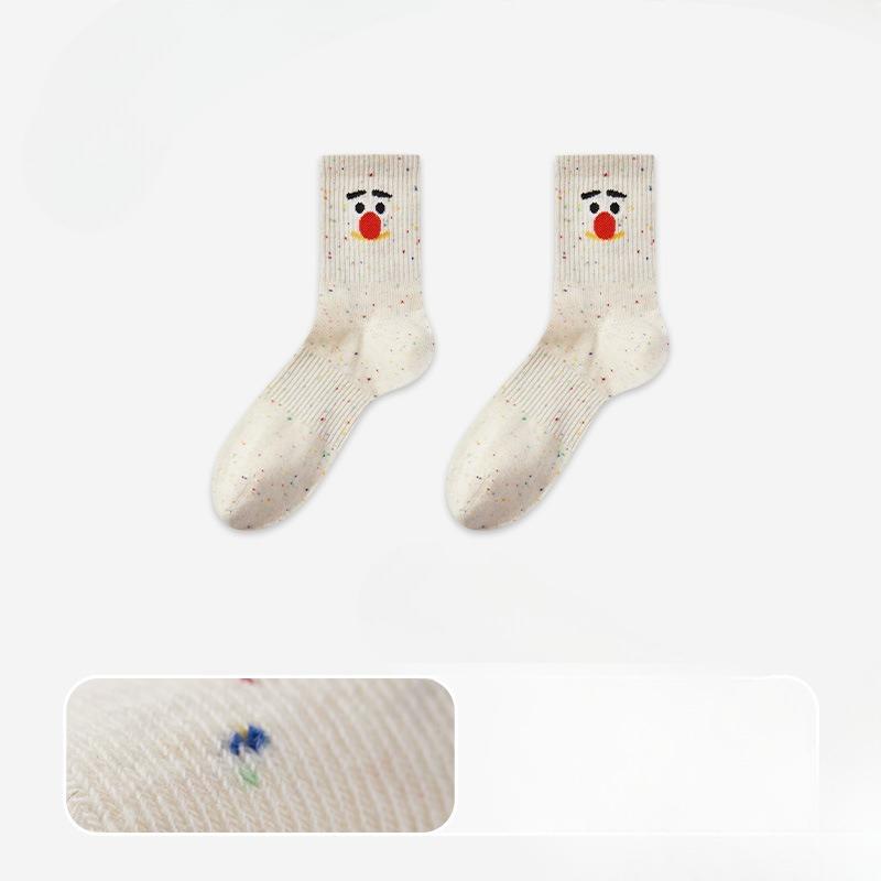 

Female Spring and Autumn Lovely Cartoon Boneless Anti Pilling Drum Pile Cotton Socks 1 pair