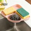 Mold Resistant Sink Rack Corner Storage Rack, Triangular Shape, with Drainage Multi-Compartment Organizer Organizer, Durable Kitchen for Sponges