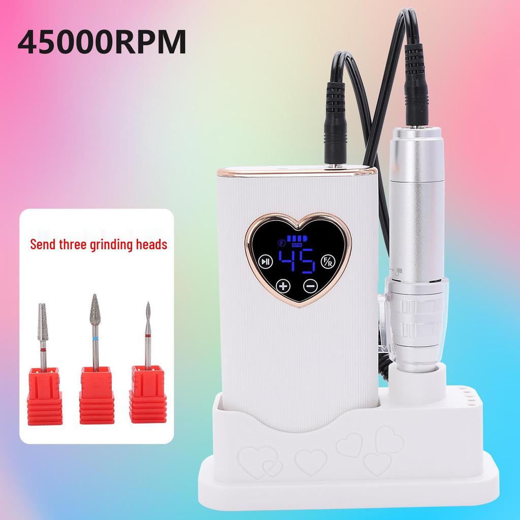 Portable Rechargeable 45000 RPM Nail Polish & Cuticle Remover Manicure Grinder