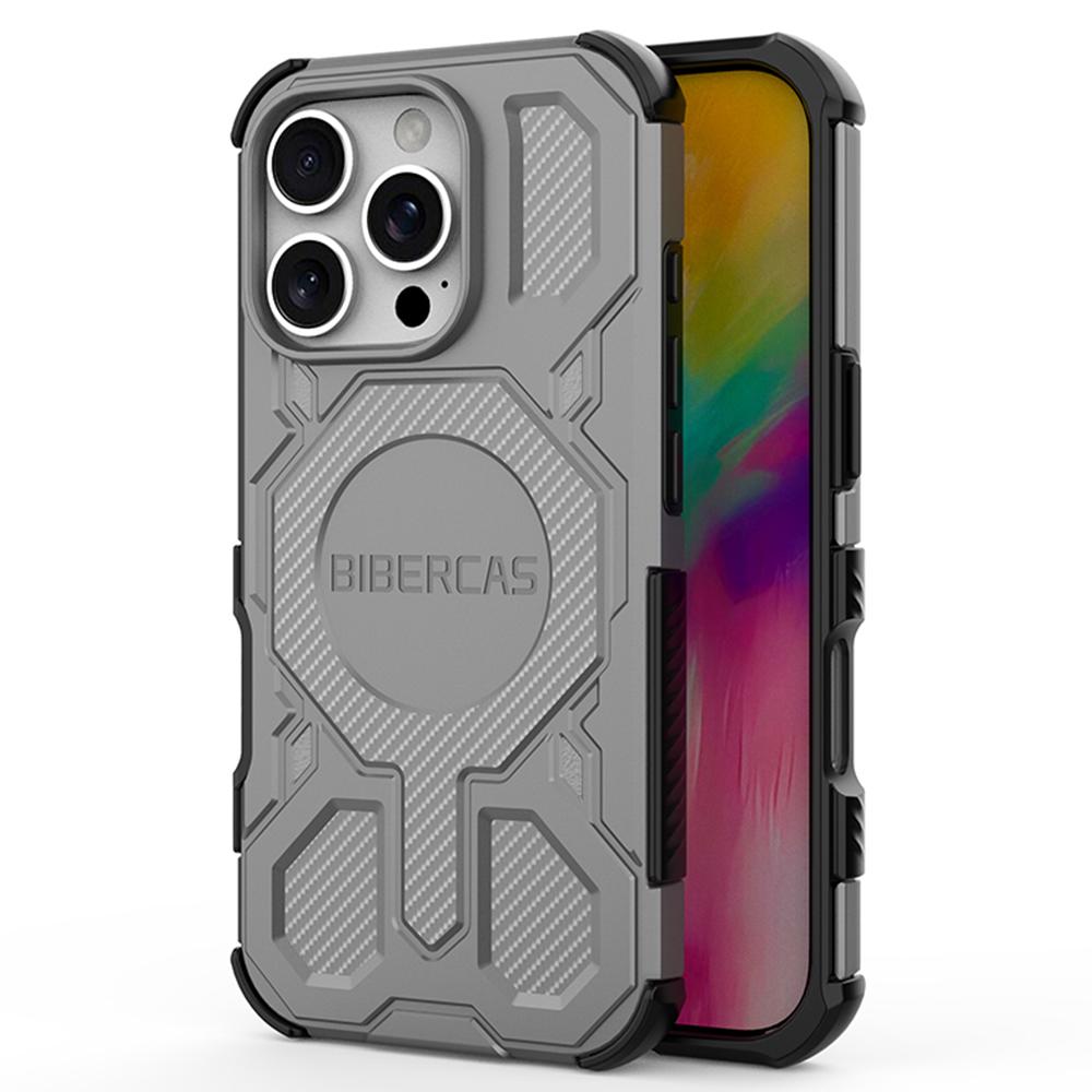 BIBERCAS J-16 Series For iPhone 16 Pro Max Case Compatible with MagSafe Anti Drop TPU+PC Phone Cover