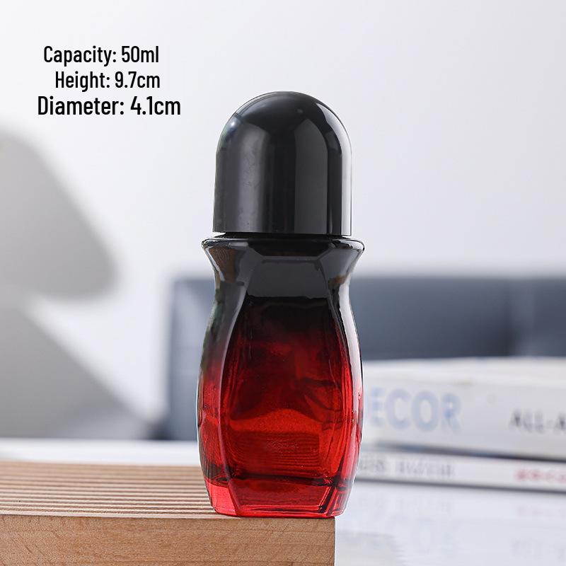 50ml Frosted Glass Rollerball Bottle for Essential Oils and Serums