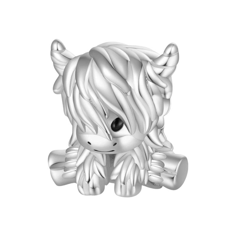 

Scottish Highland Cow Charm Beads Dangle Original Snake Fit Copper Bracelet Necklace Beads For Diy Jewelry Women Gift