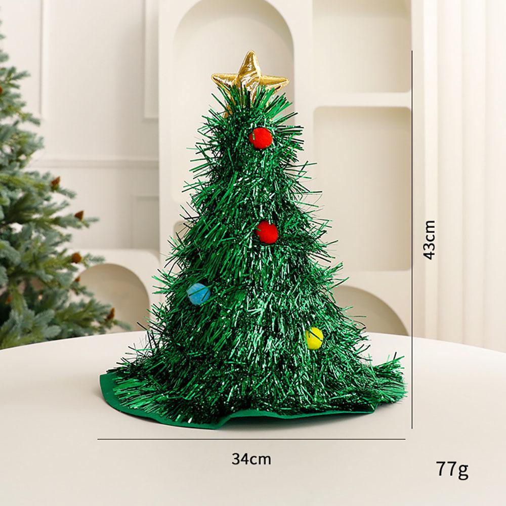 Christmas Hat Headwear INS Christmas Tree Hat 2026 New Year Party Atmosphere Photo Props Children Christmas Festival Costumes