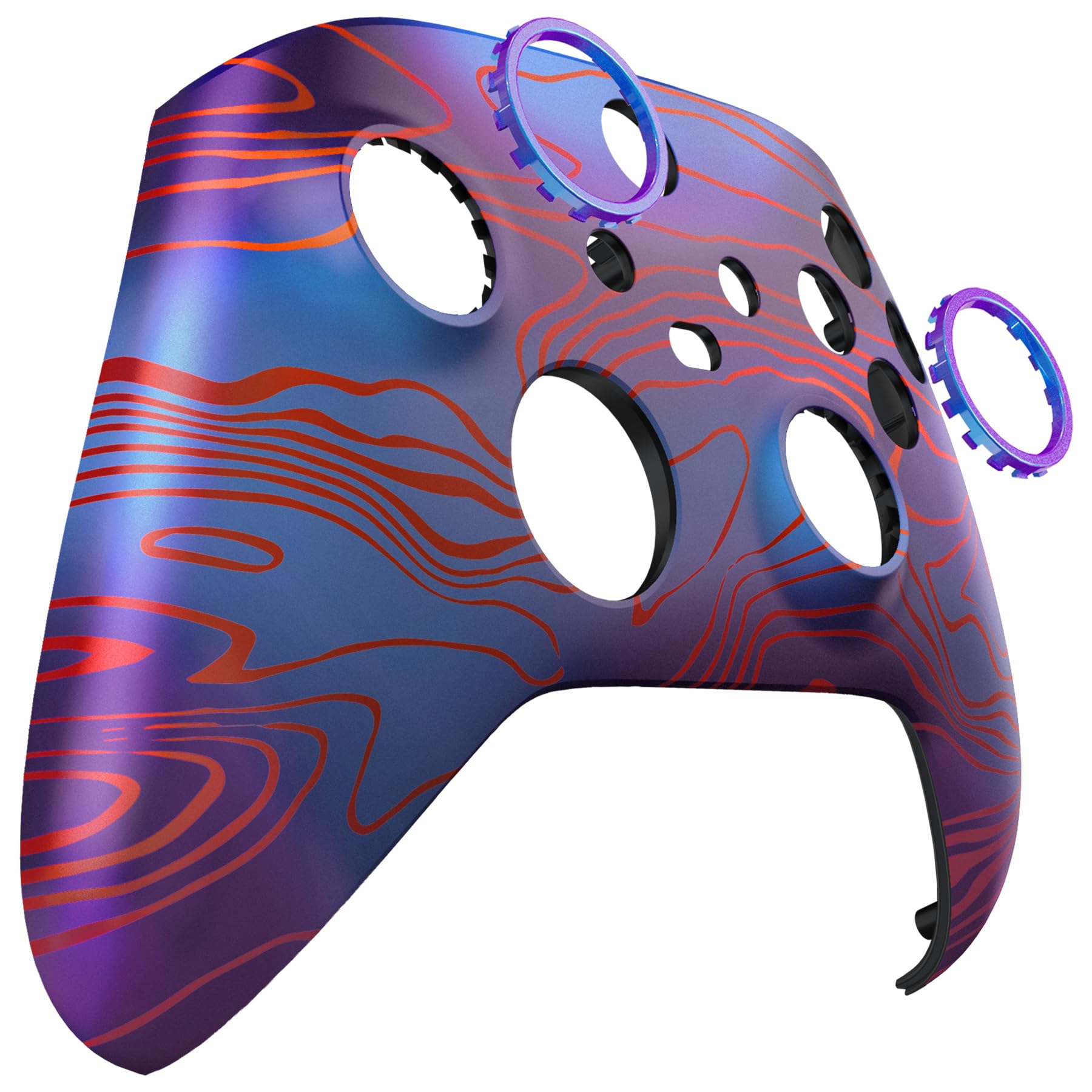 

eXtremeRate Replacement Face Shell with ASR Version Custom Front Cover Faceplate for Xbox Core and Xbox Series X S Ring, & [Damascus]