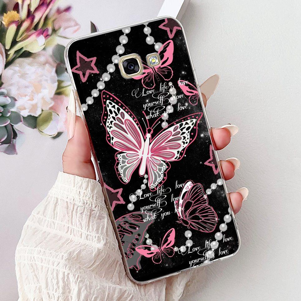 Case For Samsung Galaxy A5 2017 A520F Bumper Cover Samsug A5 2016 A510F Initials Letter Pattern Soft TPU Silicone Transparent