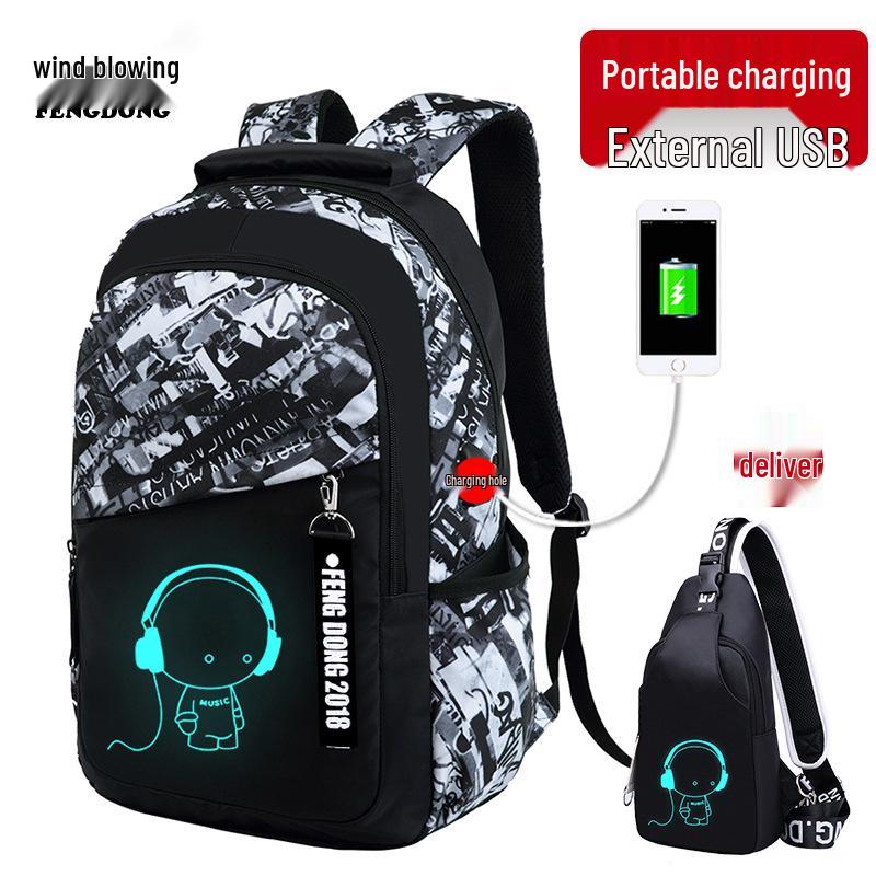 Universal Lightweight Large Capacity Backpack: Wear-resistant, Multifunctional, Load-reducing Travel & Student Schoolbag.