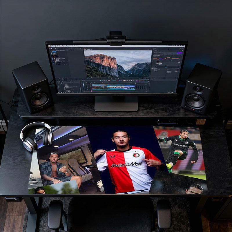 Hadj Moussa Mouse Pad, Large Gaming Desk Mat, Non-slip XXL Mousepad for Laptop & Tablet, Mini PC Playmat with Stitched Edges
