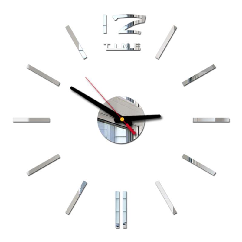 Wanduhr Rahmenlos Digitale Wanduhren DIY Acryl Wandaufkleber Quarz Leise Uhr für Zuhause Büro Wanddeko Horloge Murale