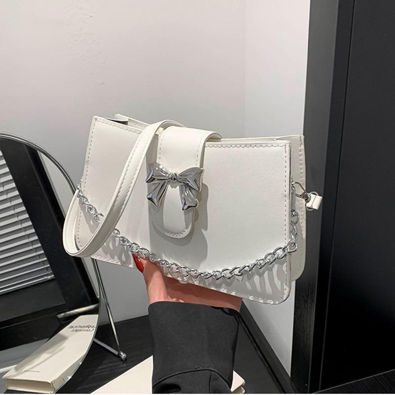Korean Style Girl Princess Bag Cute Sweet Bow Chain Crossbody Bags for Girls Bowknot Hand Bags Purses and Handbags Gift KTB