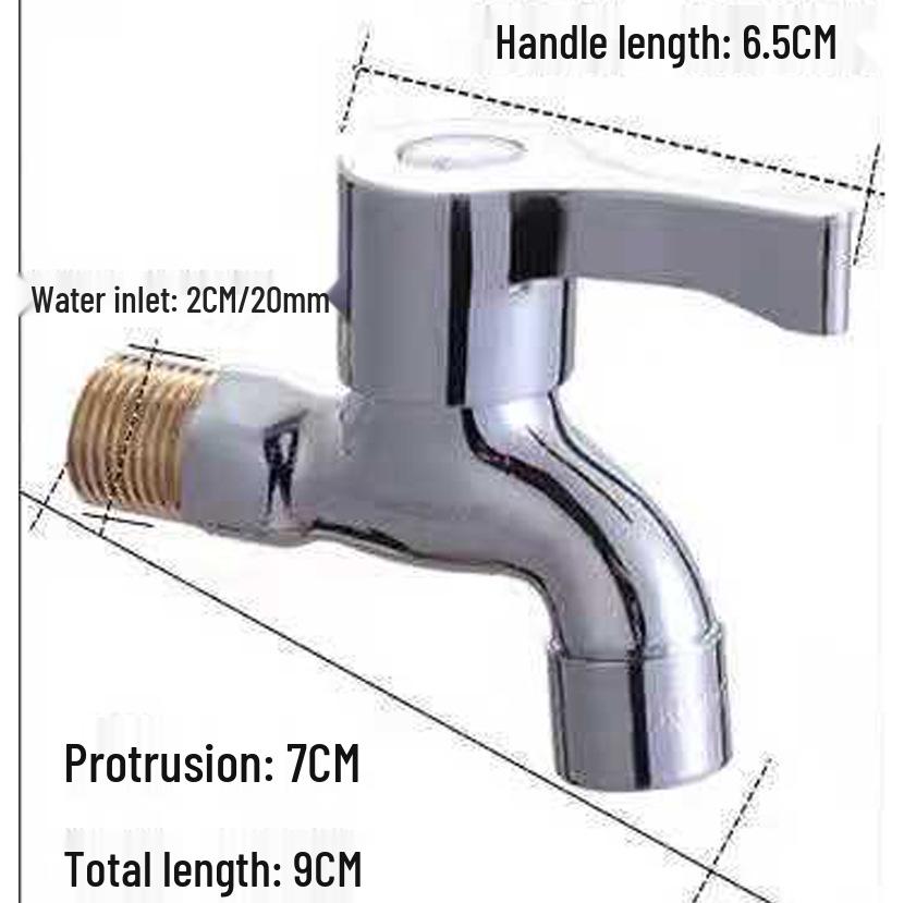 Dual-Use Pure Copper Washing Machine Faucet with Quick Open Feature