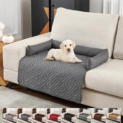 Wasserdichter Hundesofa-Couchbezug, Haustierbett-Decke, Matte, Haustierunterlage mit Nackenkissen, waschbares Katzen-Beruhigungsnest für Reisen und Zuhause im Innenbereich
