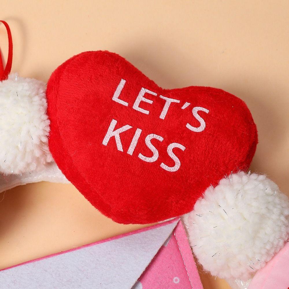 Romantic Valentine's Day Heart Wreath Cute Door Hanging Garlands  Valentine's Day Gift