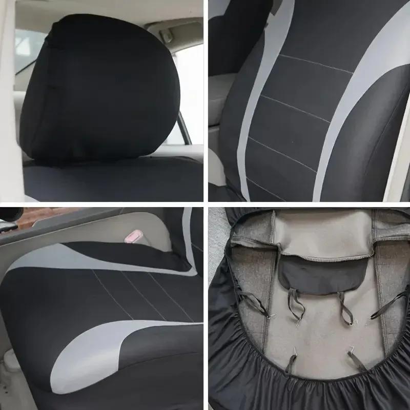 Four Season Universal Car  Front/Rear Seat Cover Polyester Fabric Protect Seat Covers Safe Truck Van SUV Seat Protecto Accessory