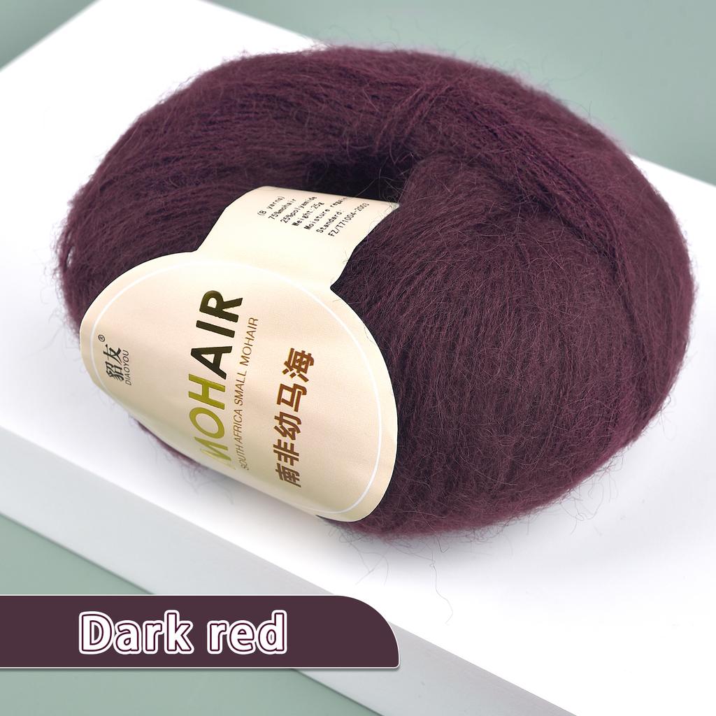 25g/Roll Soft Wool Knitting Cashmere Long Thin Yarn Roll Mohair Yarn DIY Hand Crochet Soft Mohair Cashmere Wool Knitting Yarn