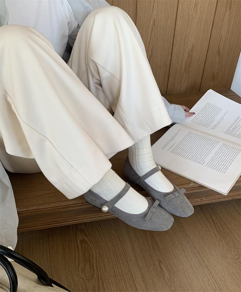 2025 new spring, autumn and winter temperament French thick heel high heel one-word buckle Mary Jane single shoes women's shoes