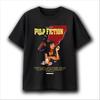 Pulp Fiction Retro Nadruk Filmowy Koszulka Unisex Unisex Bawełna Tarantino Krótki Rękaw Unisex Klasyczny Fan Filmu Uliczna Codzienna Casualowe Góry