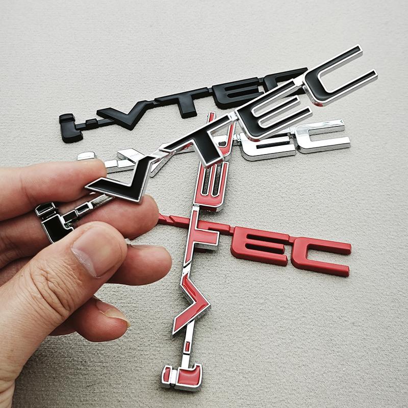 3D Metal i-IVTEC Logo Emblem Badge Decals Car Sticker For Honda City cb400 i-VTEC vfr800 Civic Accord Odyssey Spirior CRV SUV