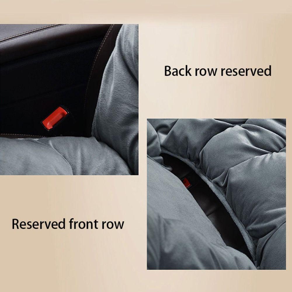 With Back Pad Winter Car Seat Cover Thick Warm Velvet Car Seat Cushion   Car Accessories
