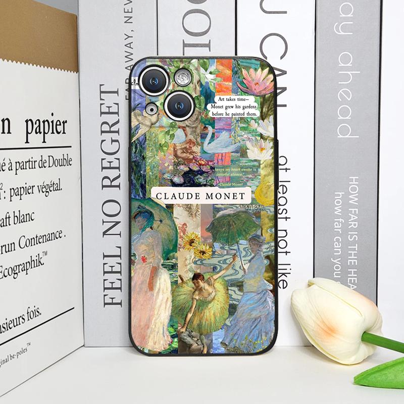 

Luxury Beautiful Girl Phone Case for IPhone 11 15 14 16 Pro MAX 12 13 7 8 Plus X XR XS SE Silicone Cover Fundas Claude Monet Art For iPhone XR